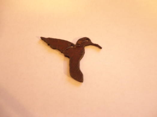 (image for) Hummingbird metal charm/earrings #SS012B-1.25